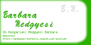 barbara medgyesi business card